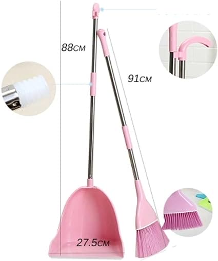 Broom And Dustpan Set, Soft Bristle Broom and Dustpan, Large Long Broom for Indoor/Outdoor Sweeping, Durable Removable Broom and Dustpan Stand, Household Plastic Broom, Dustpan Set, Broom Sweeping Artifact Wiper, Home Room Office Lobby Floor Use Dust Pan Broom And Dustpan Set, Soft Bristle Broom and Dustpan, Large Long Broom for Indoor/Outdoor Sweeping, Durable Removable Broom and Dustpan Stand, Household Plastic Broom, Dustpan Set, Broom Sweeping Artifact Wiper, Home Room Office Lobby Floor Use Dust Pan